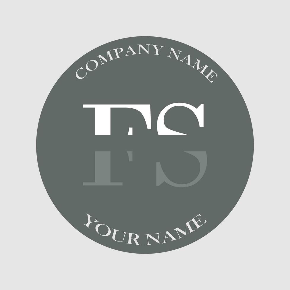 initial FS logo letter monogram luxury hand drawn vector