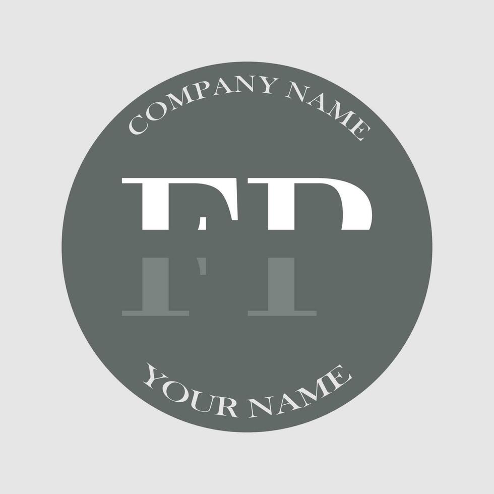 initial FP logo letter monogram luxury hand drawn vector