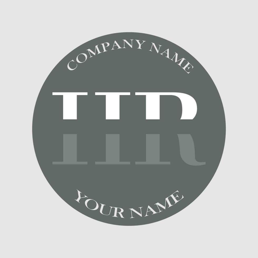 initial HR logo letter monogram luxury hand drawn vector