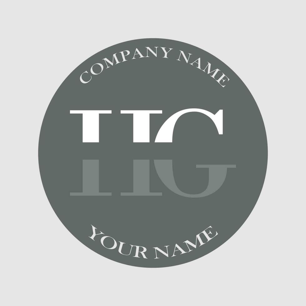 initial HG logo letter monogram luxury hand drawn vector
