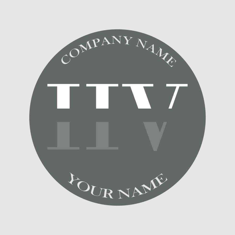 initial HV logo letter monogram luxury hand drawn vector
