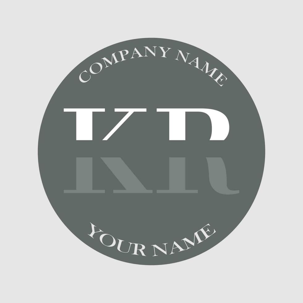 initial KR logo letter monogram luxury hand drawn vector