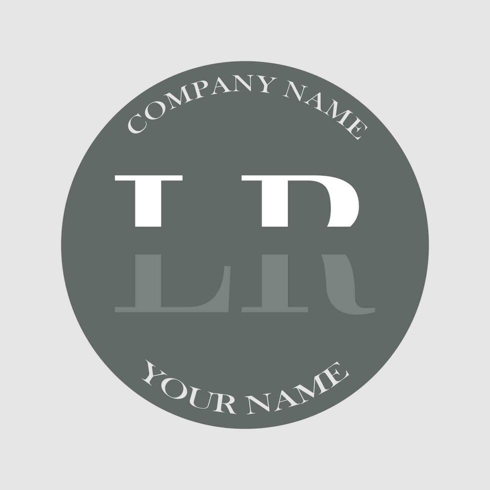 initial LR logo letter monogram luxury hand drawn vector