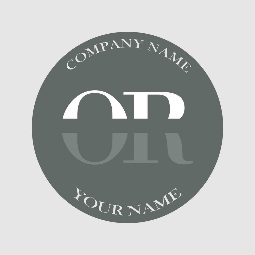 initial OR logo letter monogram luxury hand drawn vector