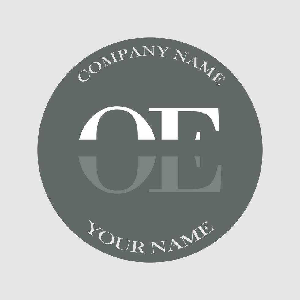 initial OE logo letter monogram luxury hand drawn vector