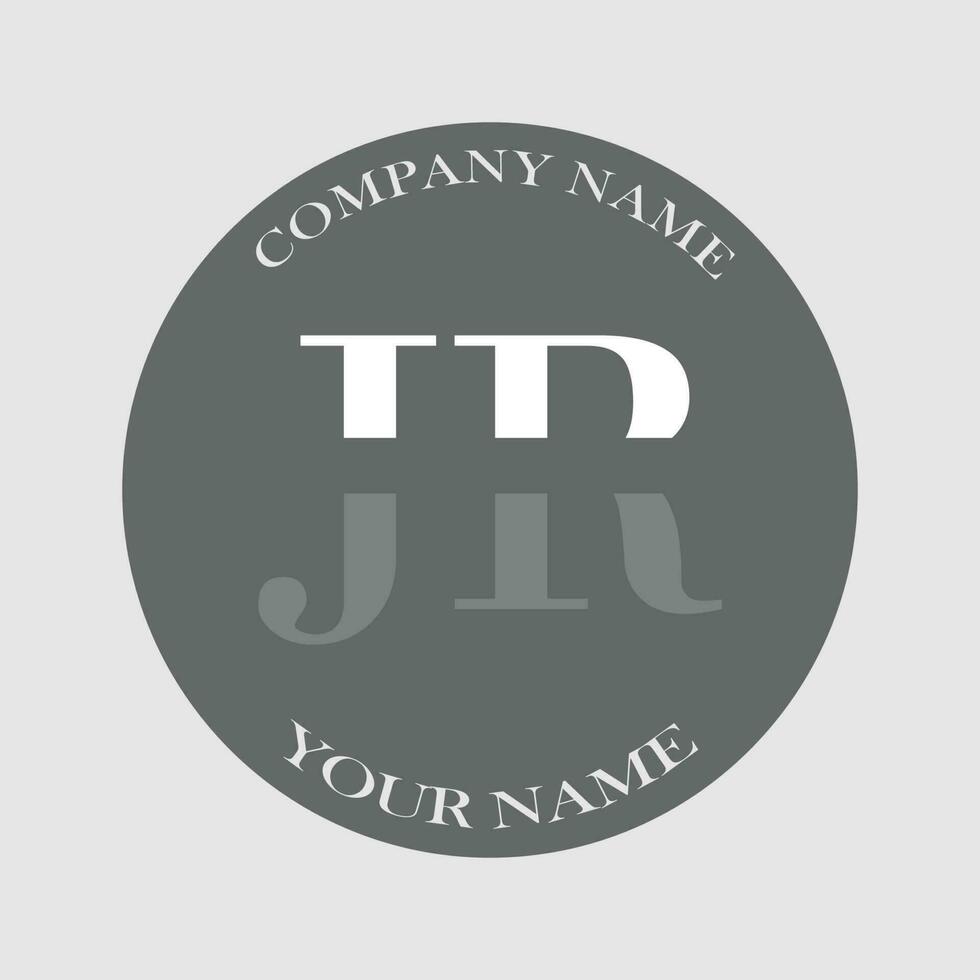 initial JR logo letter monogram luxury hand drawn vector