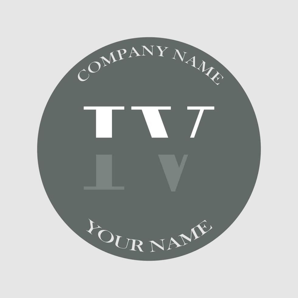 initial IV logo letter monogram luxury hand drawn vector