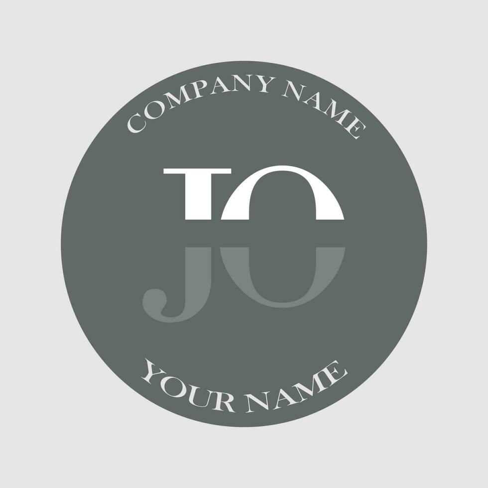 initial JO logo letter monogram luxury hand drawn vector