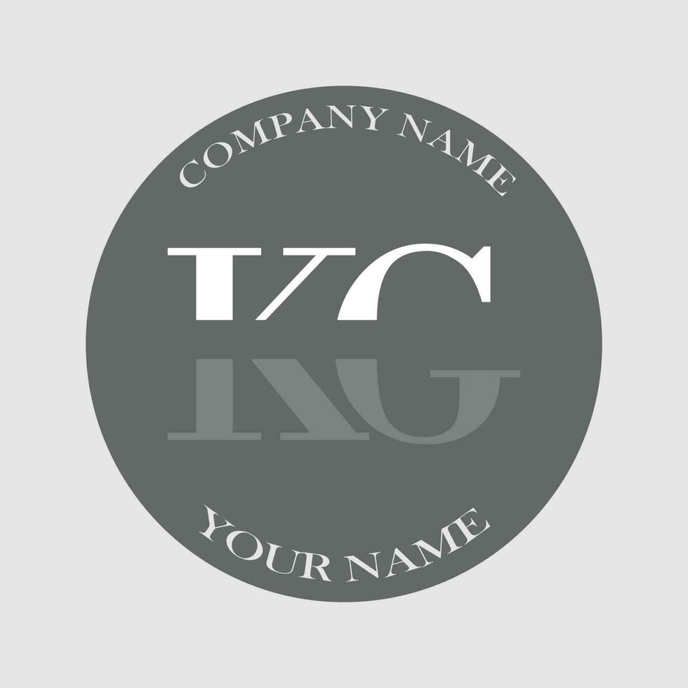 initial KG logo letter monogram luxury hand drawn vector