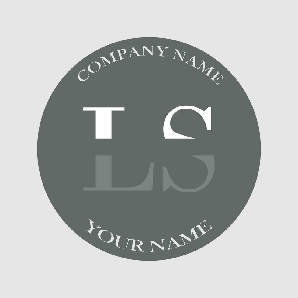 initial LS logo letter monogram luxury hand drawn vector