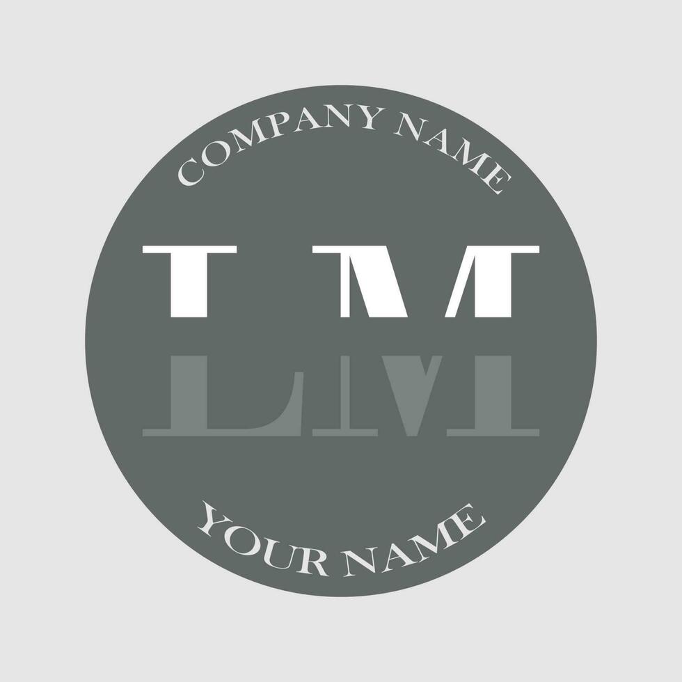 initial LM logo letter monogram luxury hand drawn vector