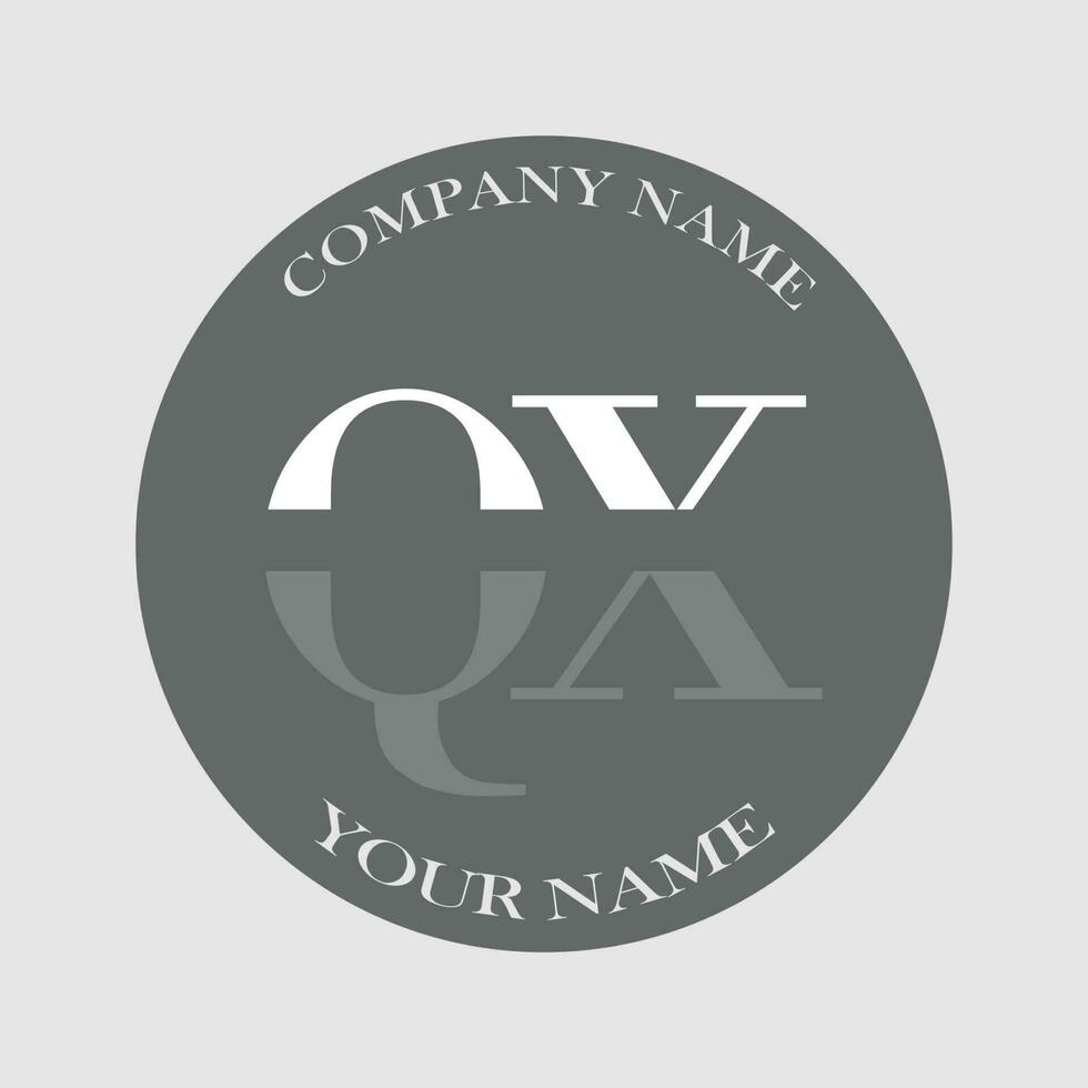 initial QX logo letter monogram luxury hand drawn vector