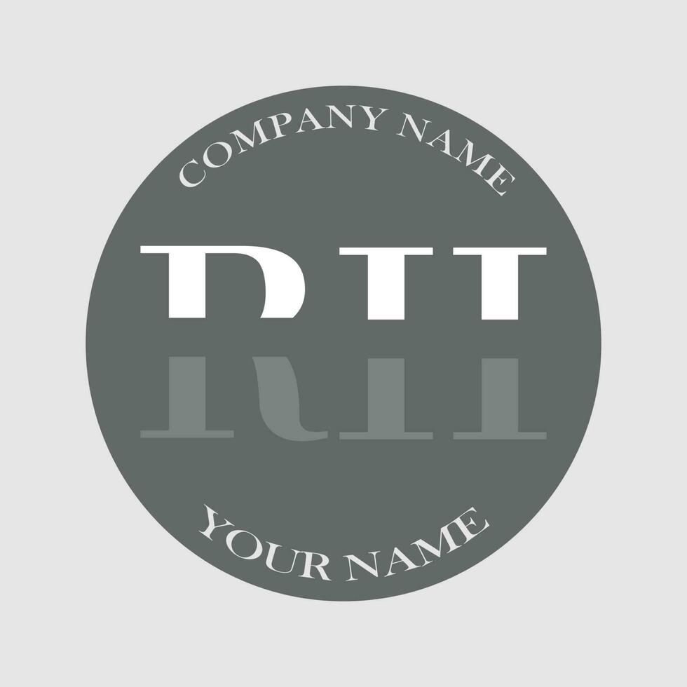 inicial rh logo letra monograma lujo mano dibujado vector