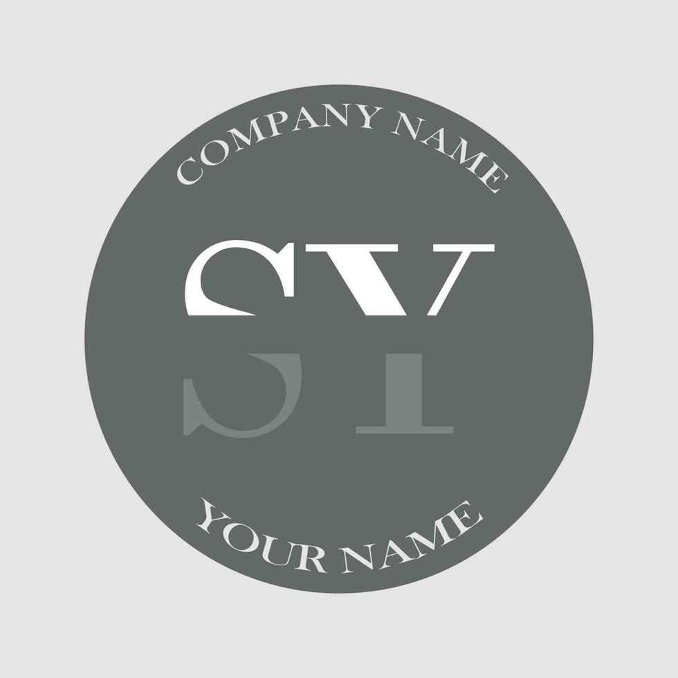 initial SY logo letter monogram luxury hand drawn vector