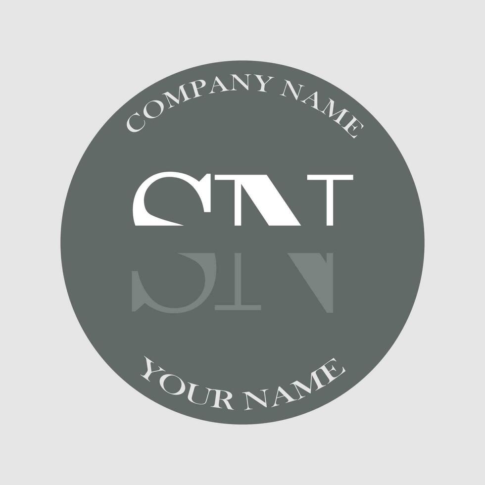 initial SN logo letter monogram luxury hand drawn vector