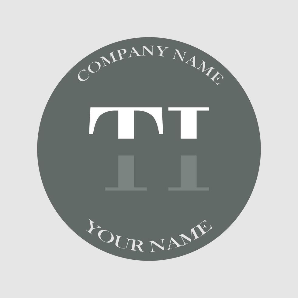 initial TI logo letter monogram luxury hand drawn vector