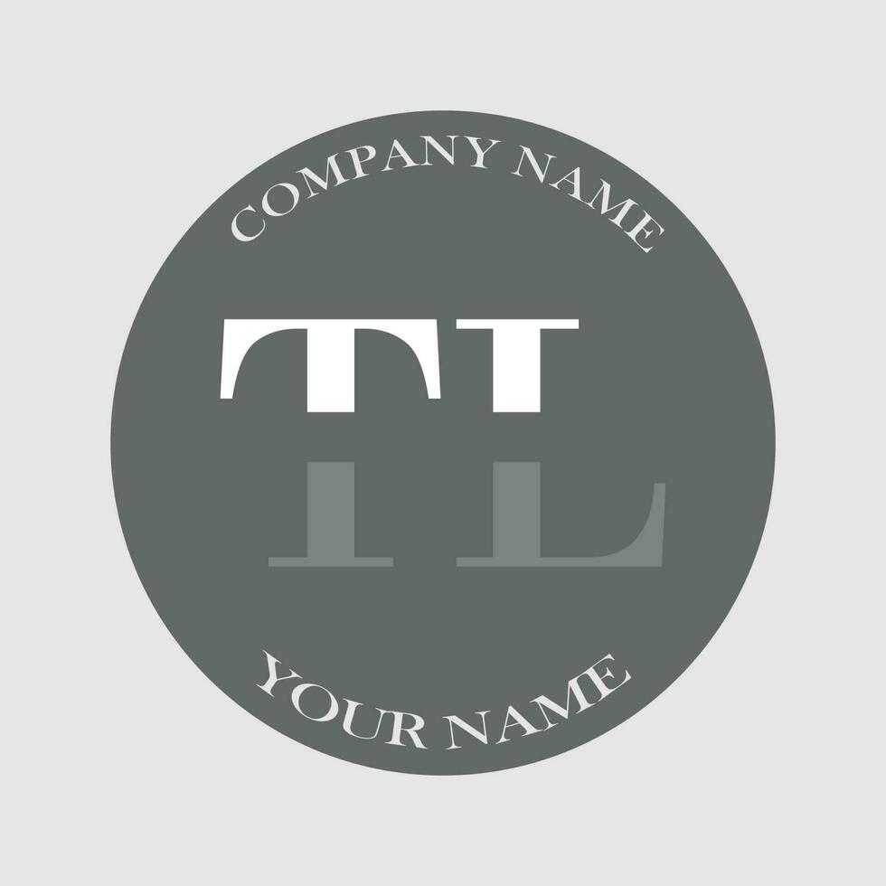 initial TL logo letter monogram luxury hand drawn vector