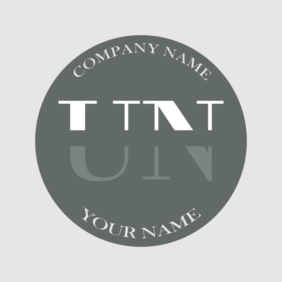 initial UN logo letter monogram luxury hand drawn vector