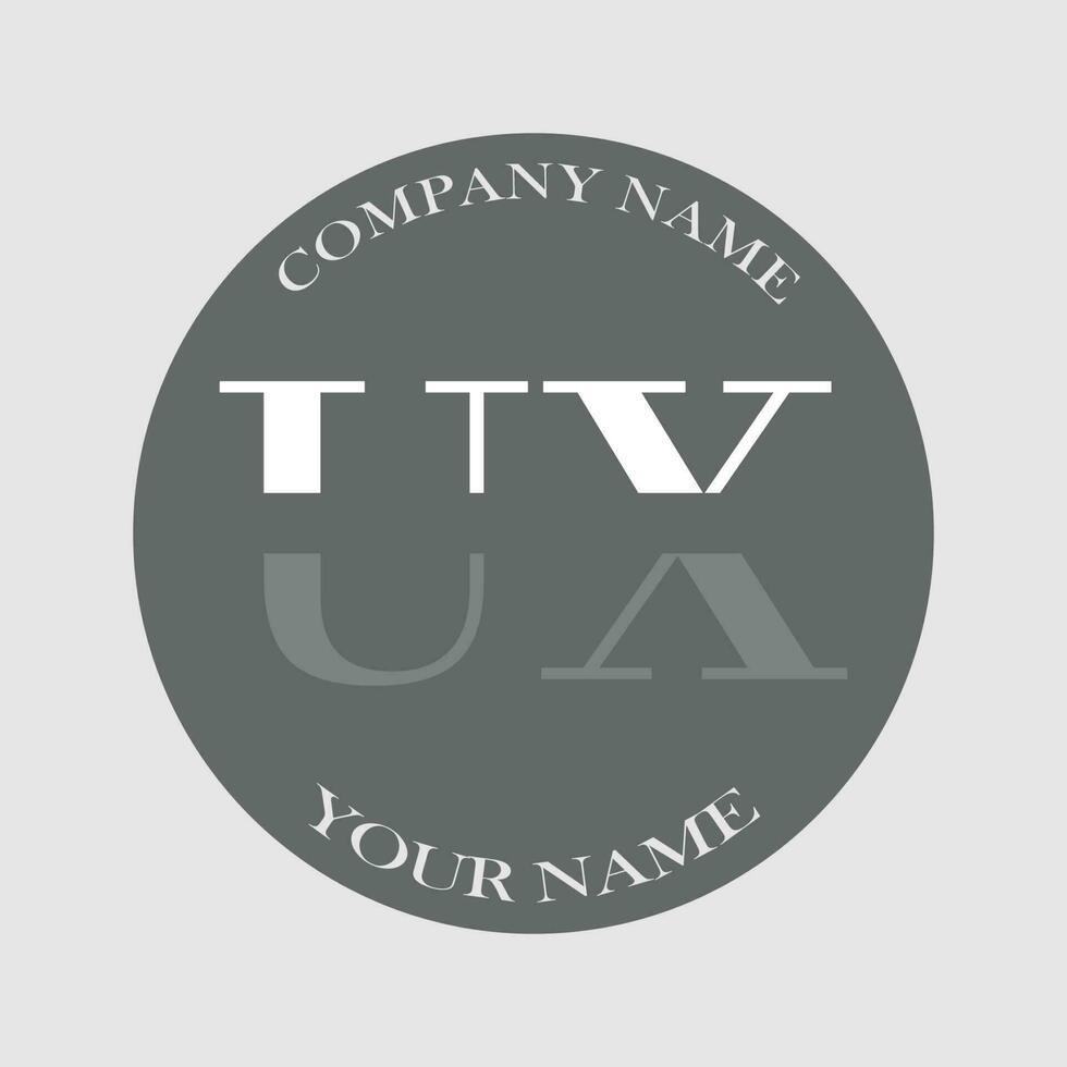 initial UX logo letter monogram luxury hand drawn vector