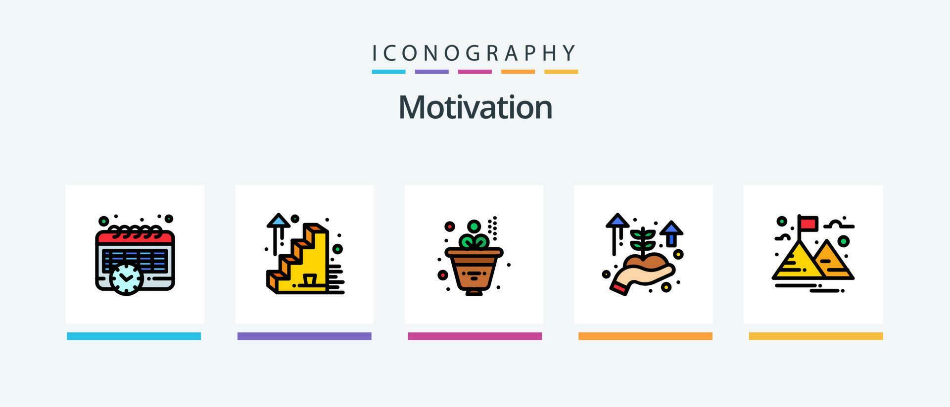 Motivation Line Filled 5 Icon Pack Including . goal. sheet. darts. badge. Creative Icons Design