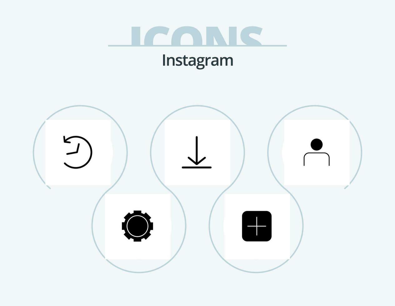 Instagram Glyph Icon Pack 5 Icon Design. user. profile. logo. people. twitter vector