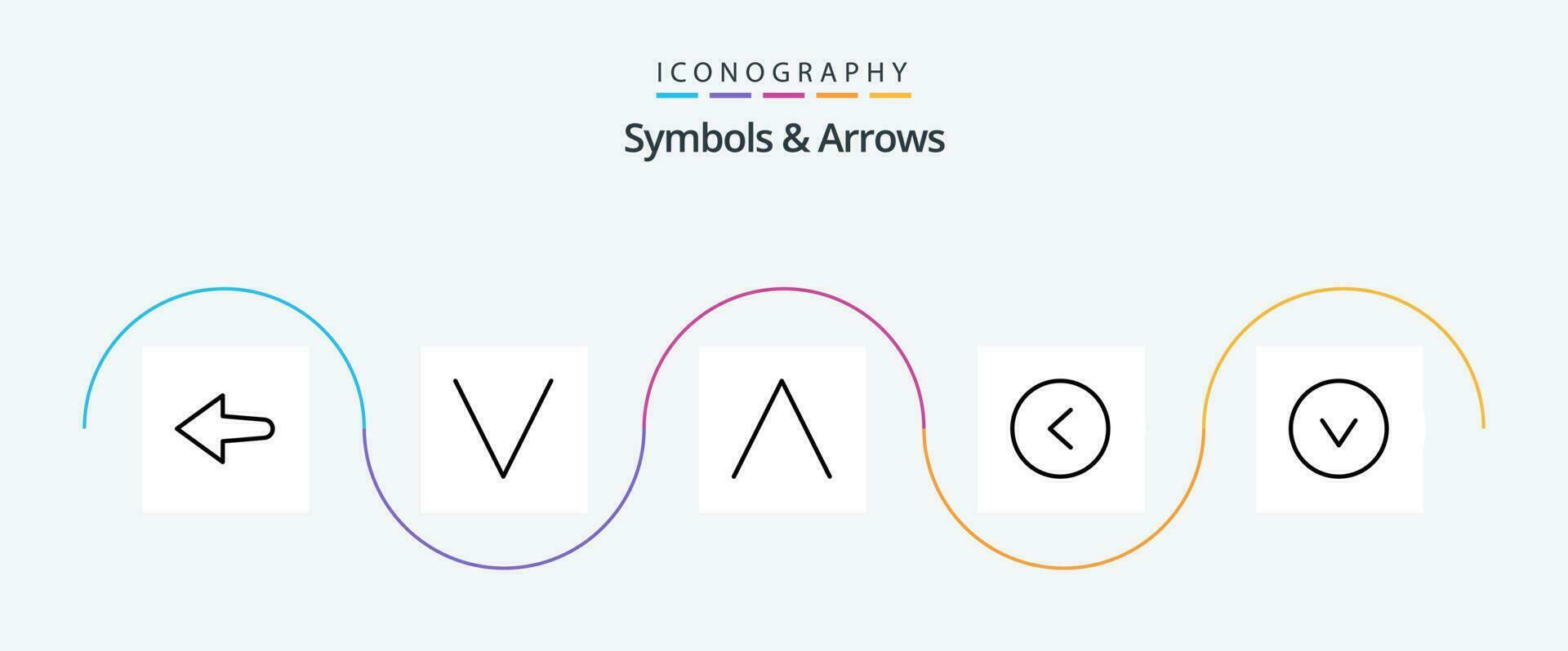 Symbols and Arrows Line 5 Icon Pack Including . arrow. circle vector