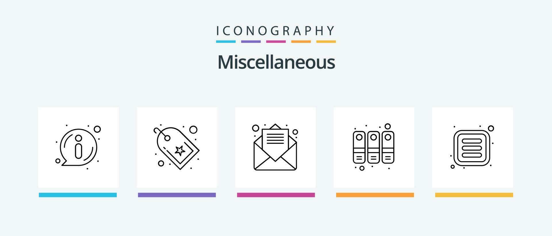 Miscellaneous Line 5 Icon Pack Including diary. earth. payment. cash. Creative Icons Design vector