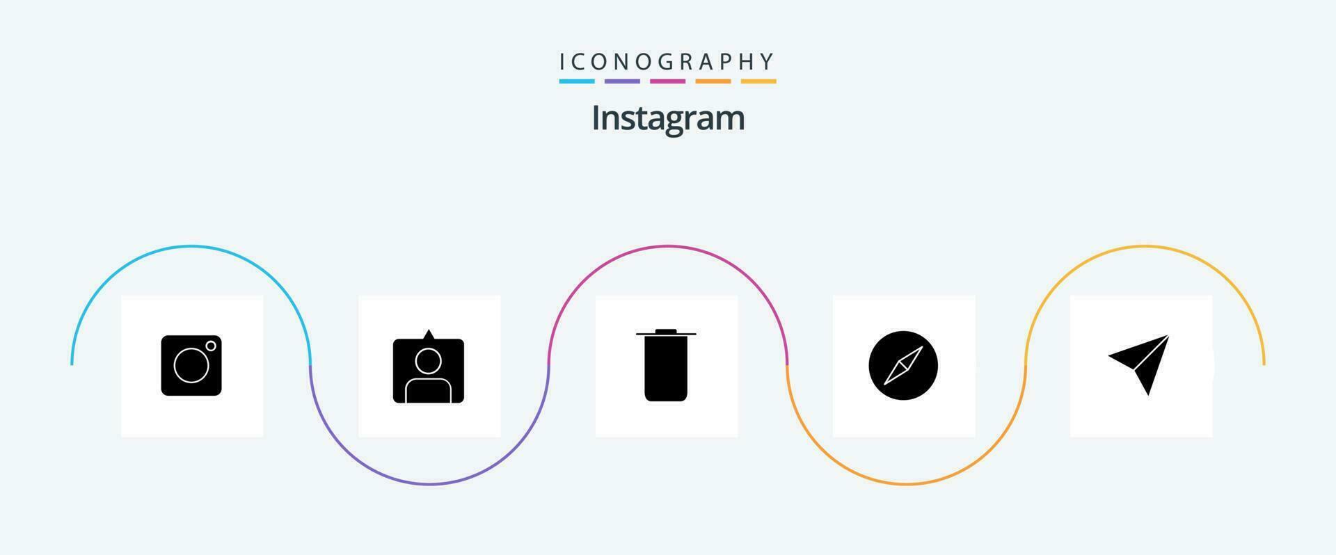 Instagram Glyph 5 Icon Pack Including . share. sets. sets. navigation vector