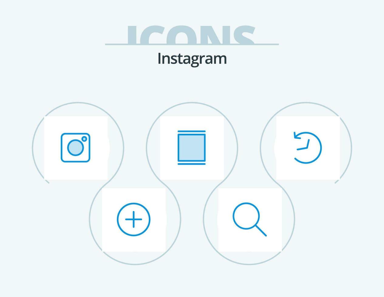 Instagram Blue Icon Pack 5 Icon Design. . logo. photo. twitter. sets vector