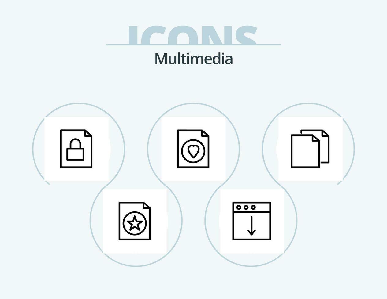 Multimedia Line Icon Pack 5 Icon Design. . search. mac vector