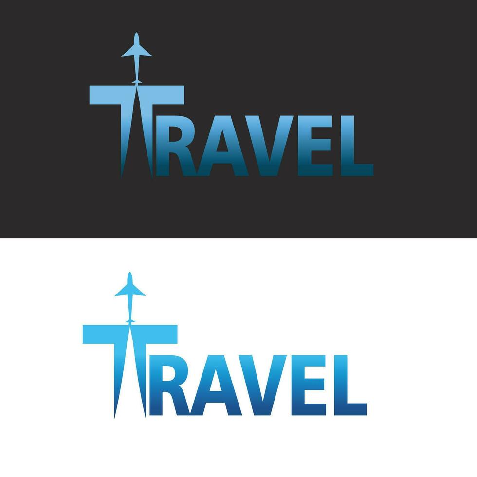 vector illustration of a travel plane, great for logo design, emblem, label, sticker, etc