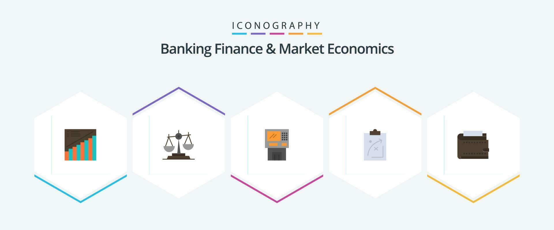 Banking Finance And Market Economics 25 Flat icon pack including dispenser. cash. justice. bankomat. scales vector