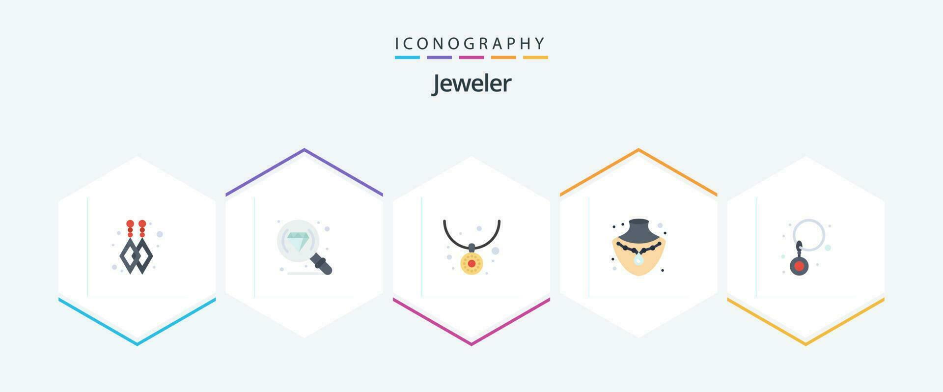 Jewellery 25 Flat icon pack including . . necklace. jewelry. drop vector
