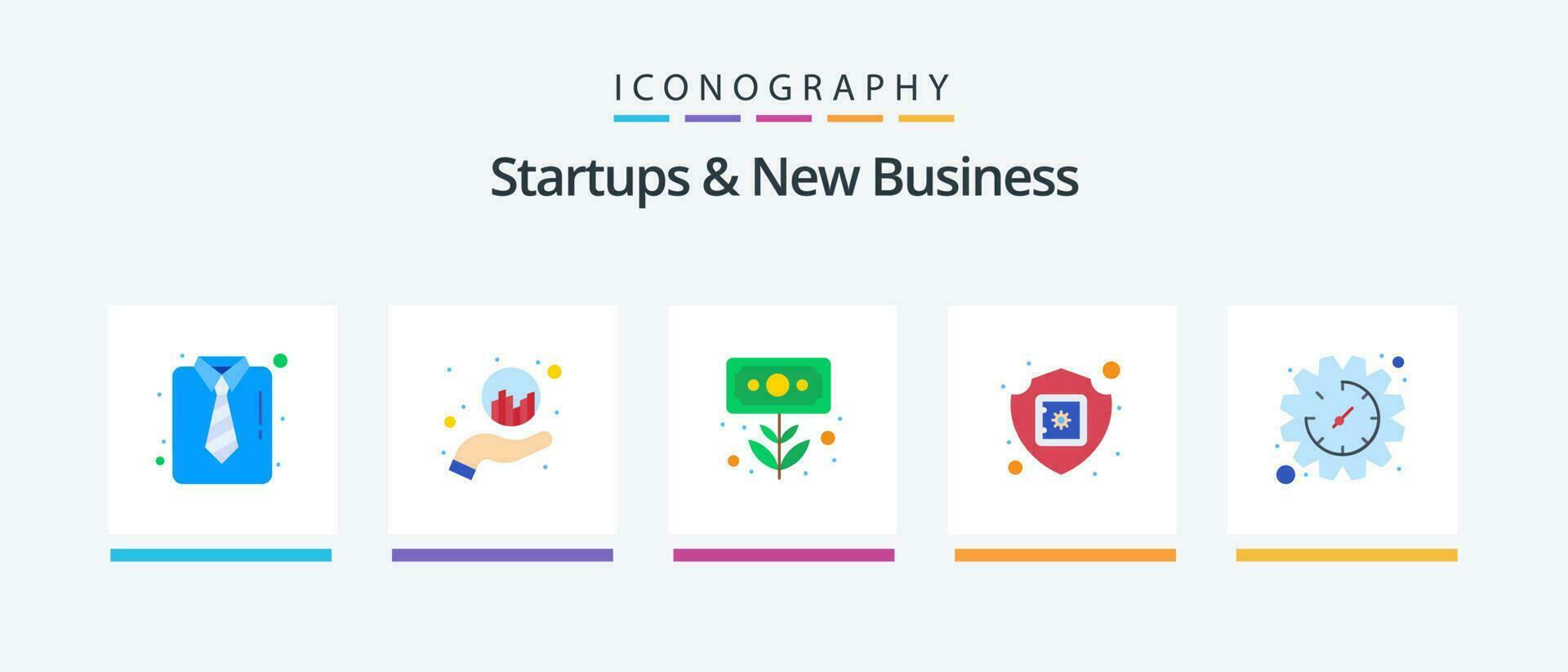 Startups And New Business Flat 5 Icon Pack Including insurance. secure. currency. safe. payment. Creative Icons Design vector