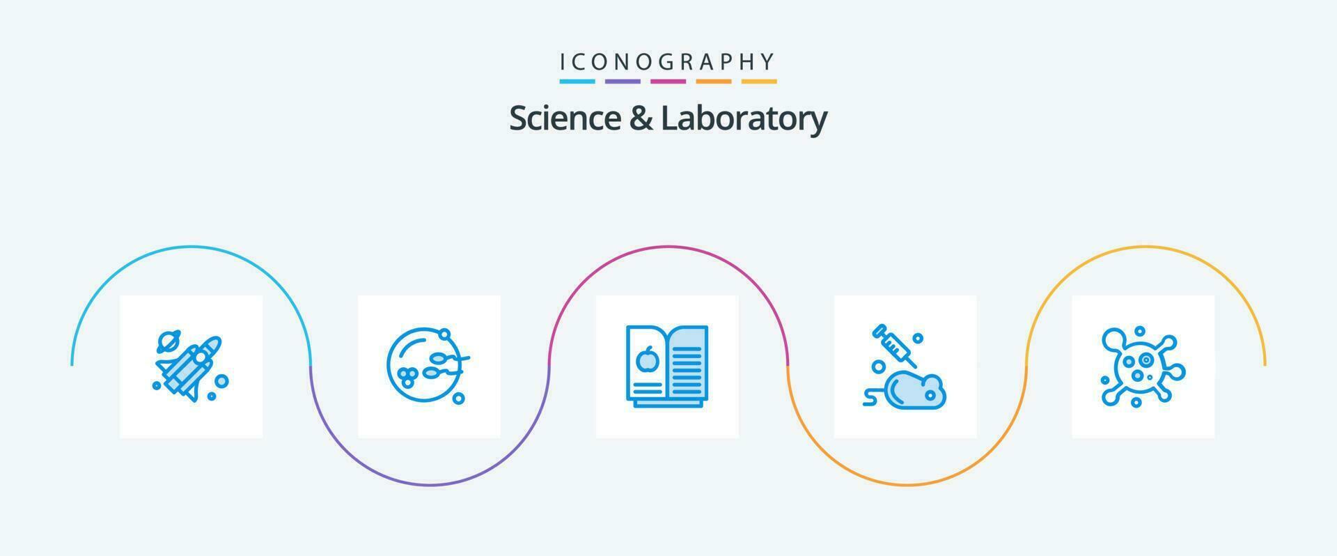 Ciencias azul 5 5 icono paquete incluso . ciencia. ciencia. molécula. Ciencias vector