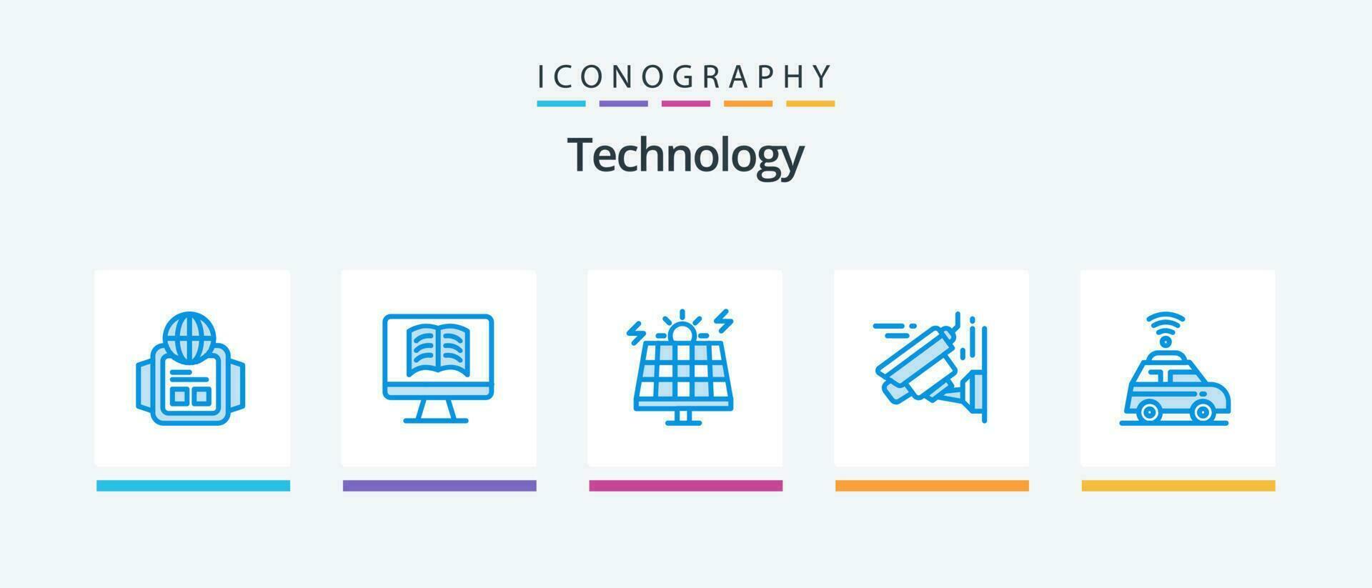 Technology Blue 5 Icon Pack Including . map. green. location. technology. Creative Icons Design vector