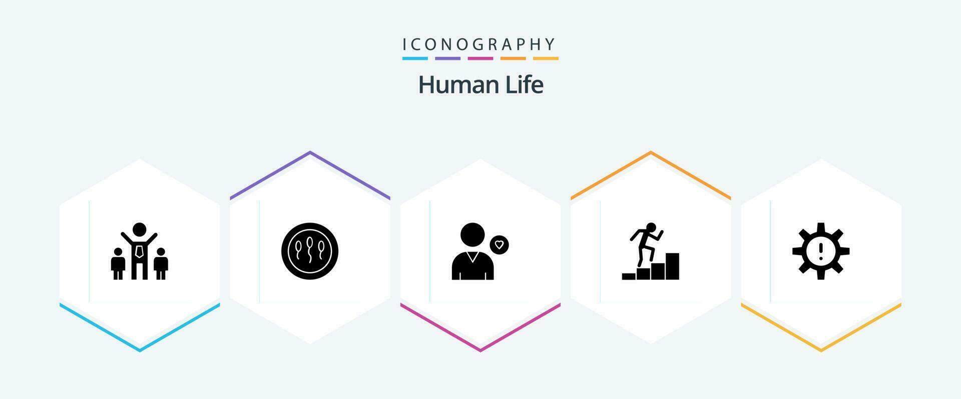 Human 25 Glyph icon pack including management. hr. heart. growth. career vector