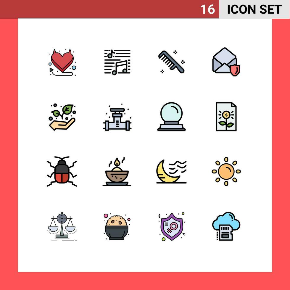 16 Creative Icons Modern Signs and Symbols of growth security brush open gdpr Editable Creative Vector Design Elements