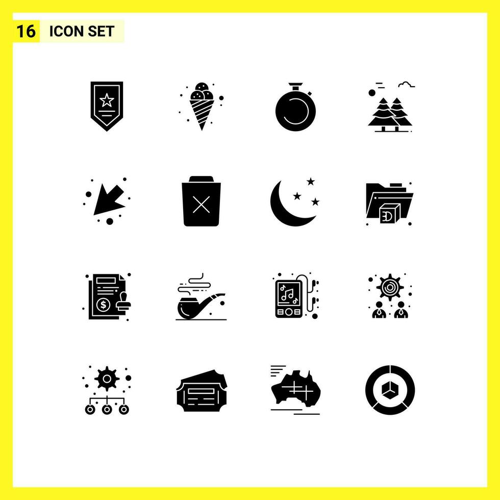 16 Solid Glyph concept for Websites Mobile and Apps scandinavia canada camposs arctic watch Editable Vector Design Elements