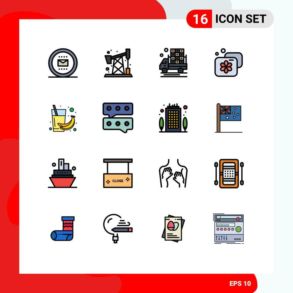 16 Creative Icons Modern Signs and Symbols of drink spa agriculture facility accommodation Editable Creative Vector Design Elements