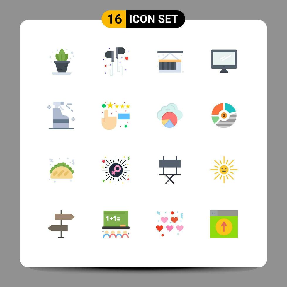 16 Creative Icons Modern Signs and Symbols of spray imac box device computer Editable Pack of Creative Vector Design Elements