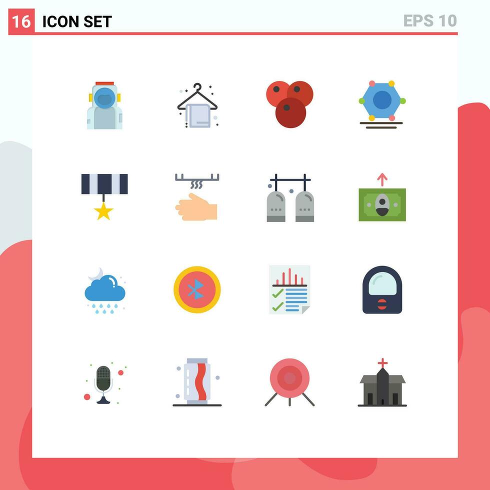16 Creative Icons Modern Signs and Symbols of badge army summer super connected digital Editable Pack of Creative Vector Design Elements