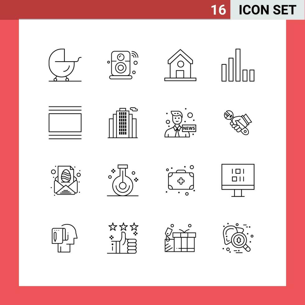 16 Creative Icons Modern Signs and Symbols of flow signal wifi phone science Editable Vector Design Elements