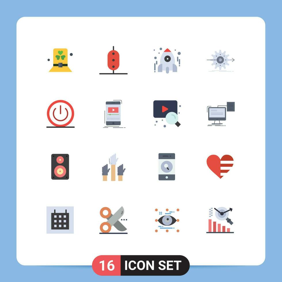 16 Thematic Vector Flat Colors and Editable Symbols of setting progress vegetable performance school Editable Pack of Creative Vector Design Elements
