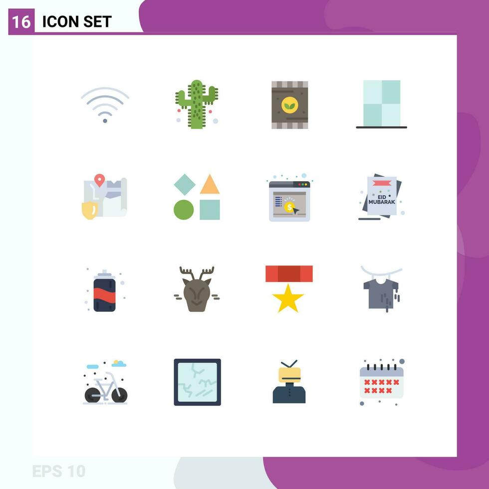 16 Creative Icons Modern Signs and Symbols of location gdpr plant wardrobe interior Editable Pack of Creative Vector Design Elements