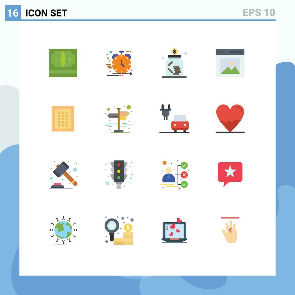 16 Creative Icons Modern Signs and Symbols of interface communication development saving investment Editable Pack of Creative Vector Design Elements