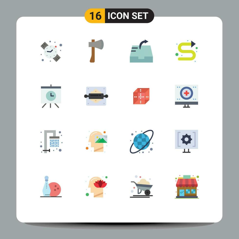 16 Flat Color concept for Websites Mobile and Apps presentation left construction indicator arrows Editable Pack of Creative Vector Design Elements