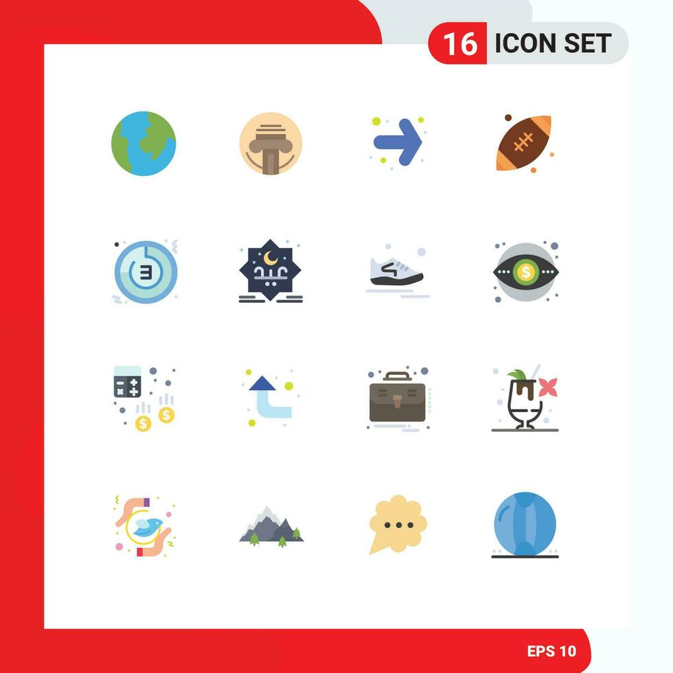 16 Flat Color concept for Websites Mobile and Apps stopwatch time right timer ireland Editable Pack of Creative Vector Design Elements
