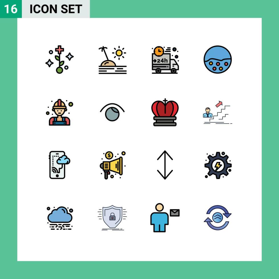 16 Creative Icons Modern Signs and Symbols of carpenter skin delivery skin care pigment Editable Creative Vector Design Elements