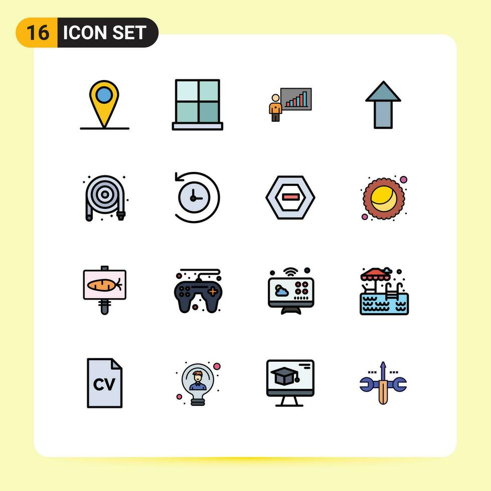 16 Creative Icons Modern Signs and Symbols of mechanical upload graph up success Editable Creative Vector Design Elements